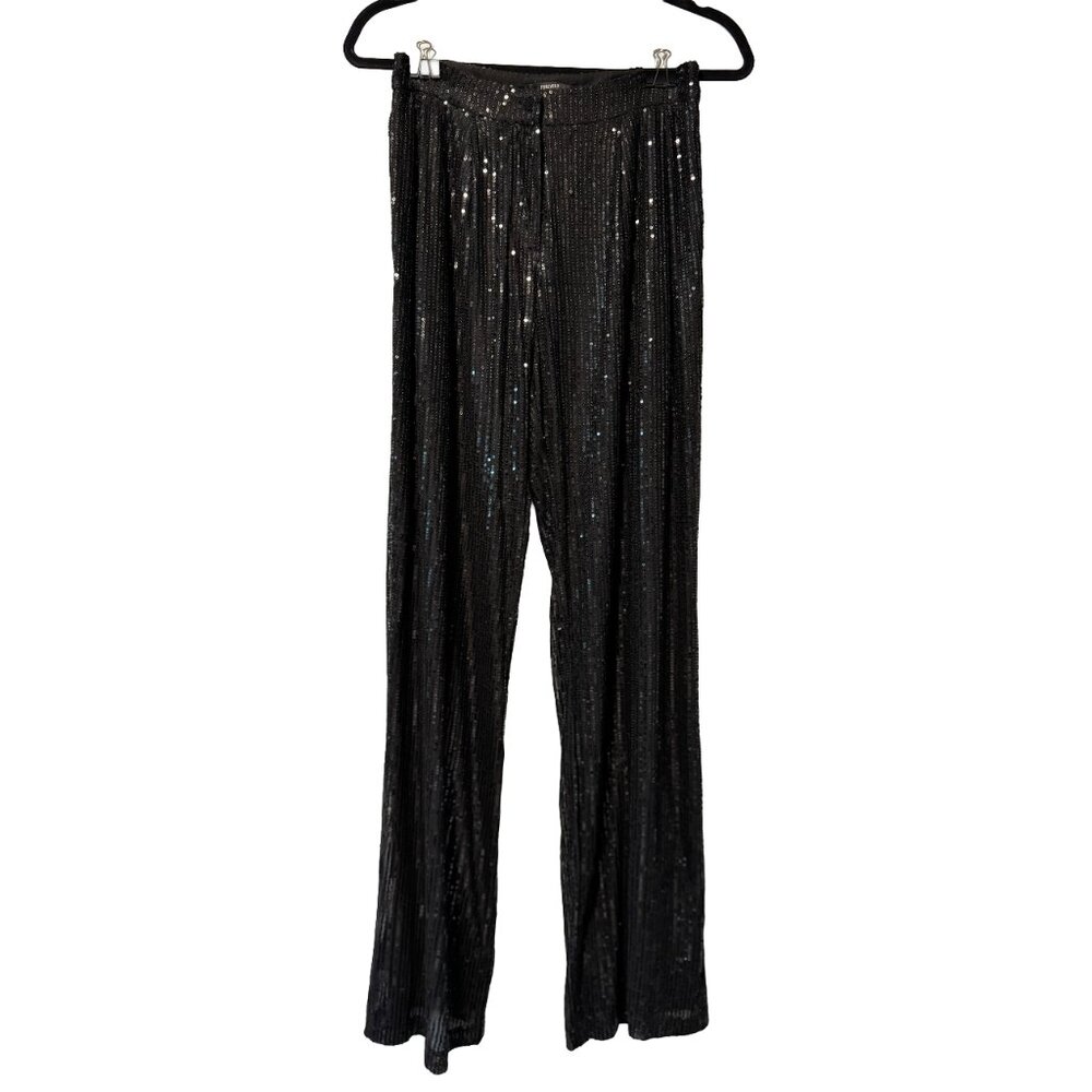 forever 21 black sequin trouser pant